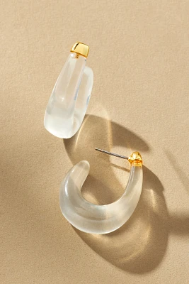 Resin Rounded Hoop Earrings