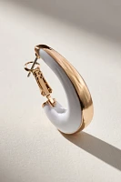 Round Resin Huggie Hoop Earrings
