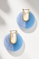 Half & Colored Hoop Earrings