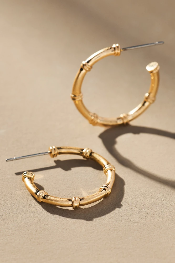 Nautical Knot Hoop Earrings