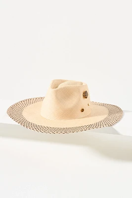Van Palma Georgia Straw Wide-Brim Rancher