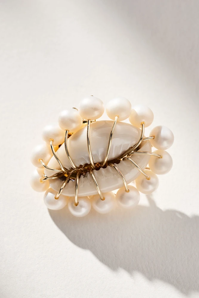 Éliou Ava Shell Clip-On Earrings