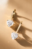 NADRI Modern Love Heart Leverback Drop Earrings
