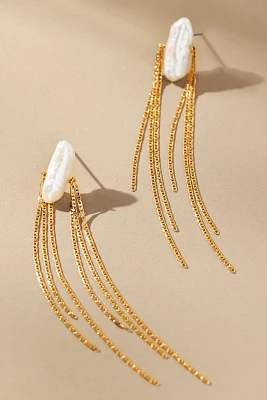 Slinky Pearl Drop Earrings