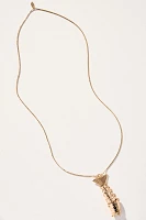 Large Fish Charm Pendant Necklace