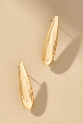 Sculptural Oval Drop Earrings