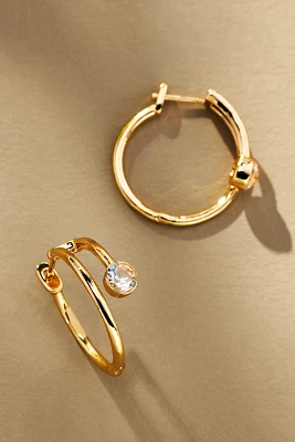Crystal Multi-Loop Hoop Earrings