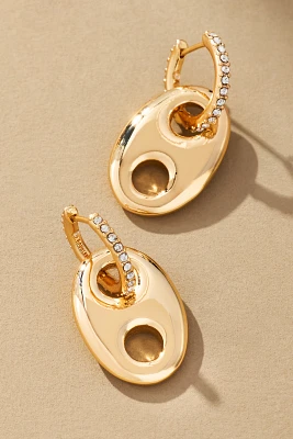 BaubleBar Scarlett Pop Tab Huggie Hoop Earrings