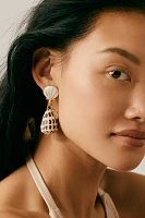 Speckled Shell Drop Earrings
