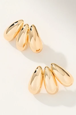 Fanned Metal Post Earrings
