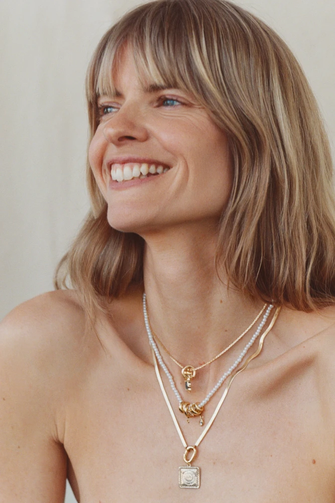 Shades of Sea Layered Necklaces: Delicate Charm Edition