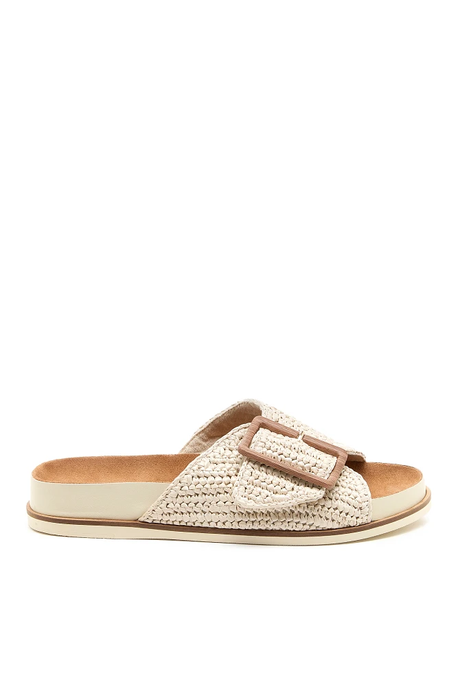 Kelsi Dagger Brooklyn Sutton Raffia Slide Sandals