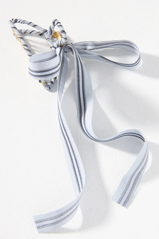 Clubhouse Striped Bow Hair Claw Clip