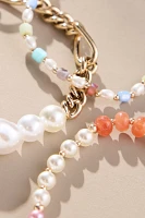 Mixed Beaded Stretch Bracelets, Set of 3