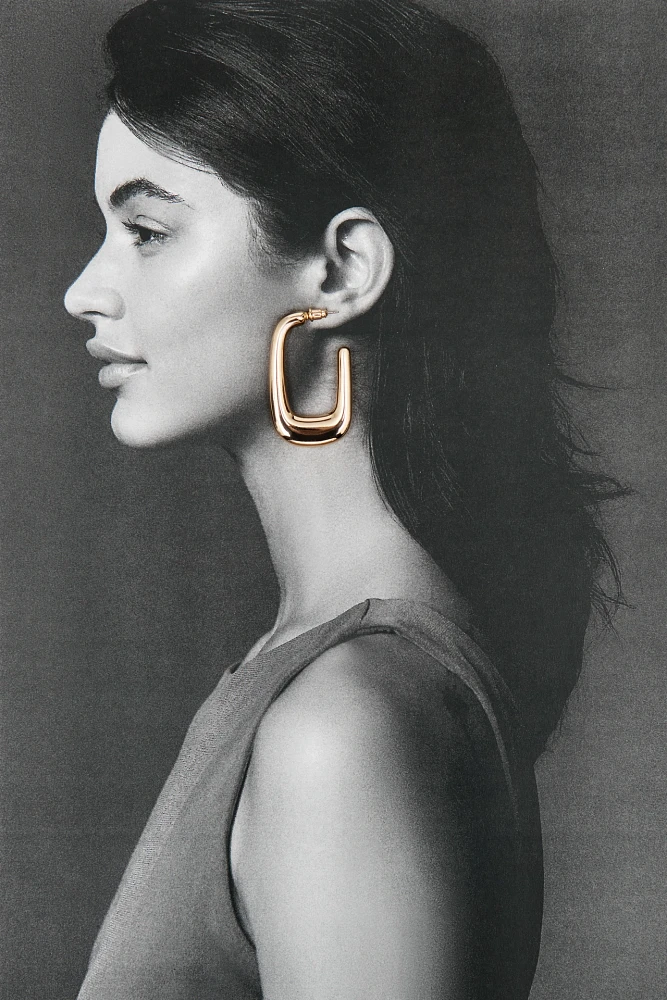 Mod Square Hoop Earrings