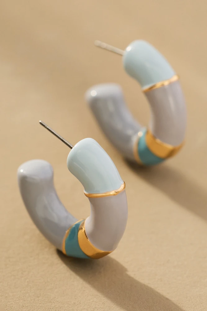 Colorblock Hoop Earrings