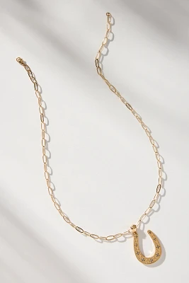 Jane Win Lucky Starry Horseshoe Pendant Necklace