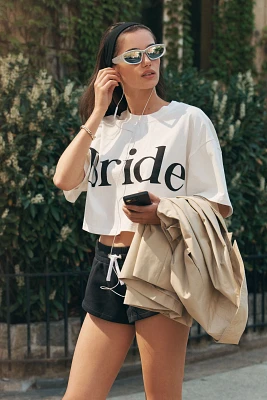 BRIDEMERCH Boxy Bride Crop Graphic Tee