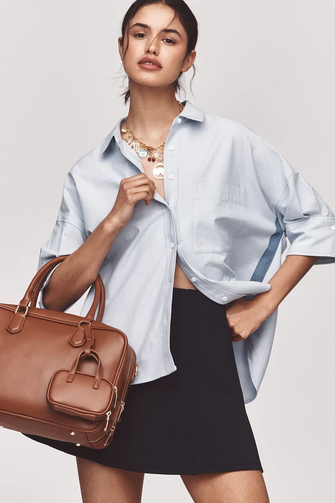 Maeve Mabel Boxy Oxford Shirt