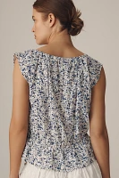 Pilcro Sleeveless Scoop-Neck Tie-Waist Blouse