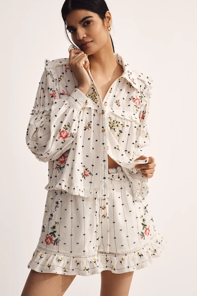 Pilcro Seaside Hankerchief Print Buttondown Shirt