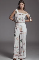 Pilcro Embroidered Patchwork Crop Tank Top