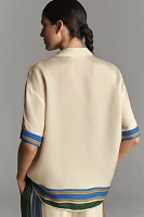Sancia Laine Short-Sleeve Buttondown Shirt