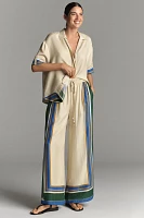 Sancia Laine Short-Sleeve Buttondown Shirt