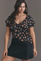 Maeve Puff-Sleeve Popover Blouse