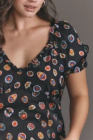Maeve Puff-Sleeve Popover Blouse