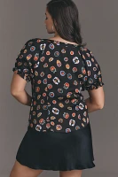 Maeve Puff-Sleeve Popover Blouse