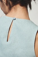 Mare Sleeveless Crop Denim Tank