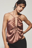 Mare Tie-Neck Keyhole Silky Tank