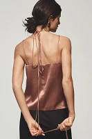 Mare Tie-Neck Keyhole Silky Tank