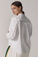 Universal Standard Plus Cotton Poplin V-Neck Blouse