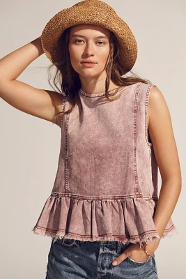 Baum und Pferdgarten Madinel Peplum Denim Top