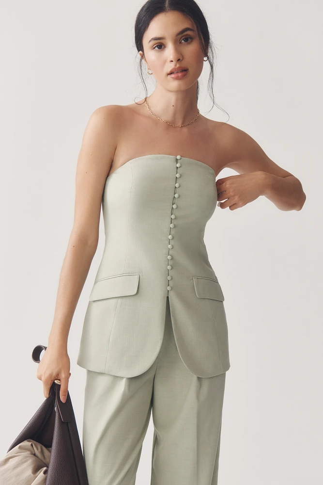 Scotch & Soda Strapless Tailored Top