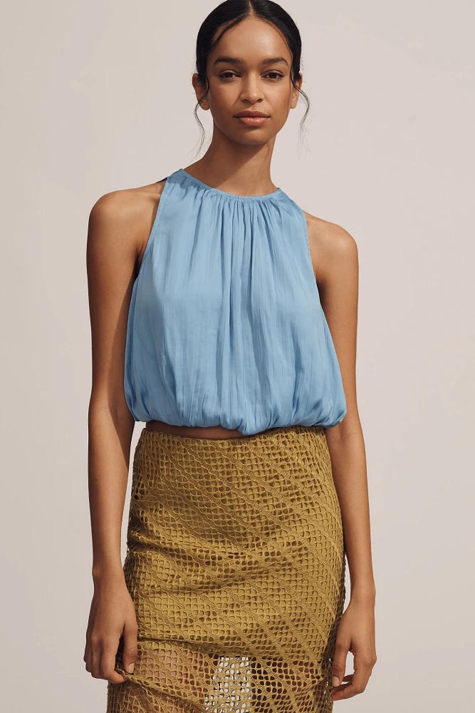 By Anthropologie Halter Crop Bubble Top