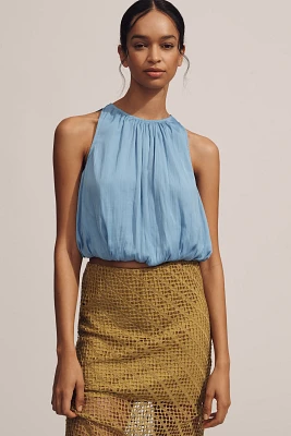 By Anthropologie Halter Crop Bubble Top