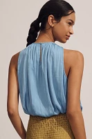 By Anthropologie Halter Crop Bubble Top