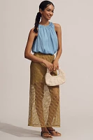 By Anthropologie Halter Crop Bubble Top