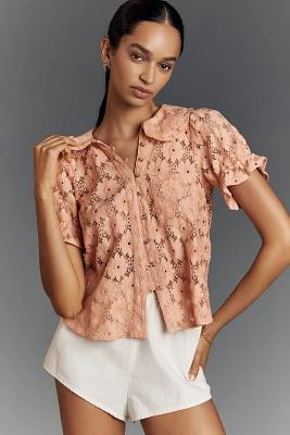 The Keira Lace Blouse by Pilcro