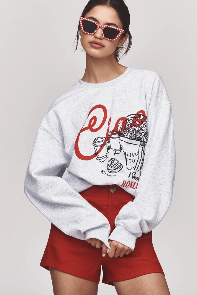 By Anthropologie Ciao Cafe Sweatshirt