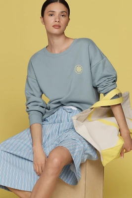 Maeve Coastal Embroidered Sweatshirt