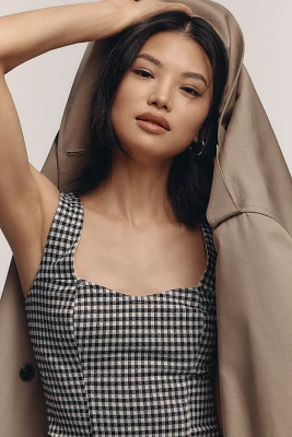 Dolan Gingham Corset Tank Top