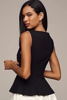 Dolan Left Coast Sleeveless Seamed Peplum Top