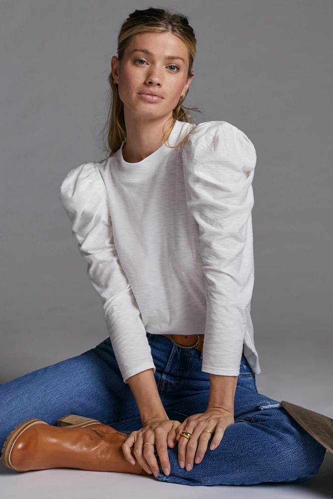 Nation Los Angeles Zeta Puff-Sleeve Top