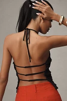 Sunday Brooklyn Ruffle Halter Tank Top