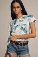 The Bennie Slim Cotton-Slub Tee by Pilcro: Printed Edition
