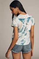The Bennie Slim Cotton-Slub Tee by Pilcro: Printed Edition